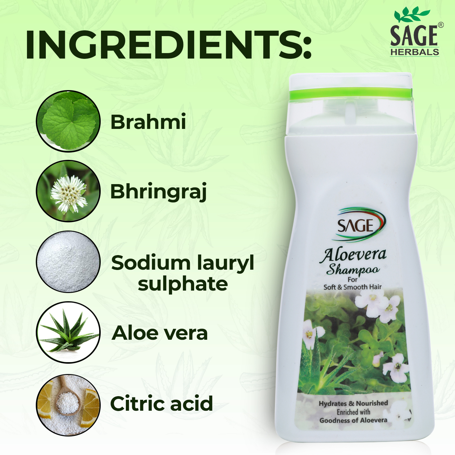Sage Aloe Vera Shampoo - 200ml - Image 4