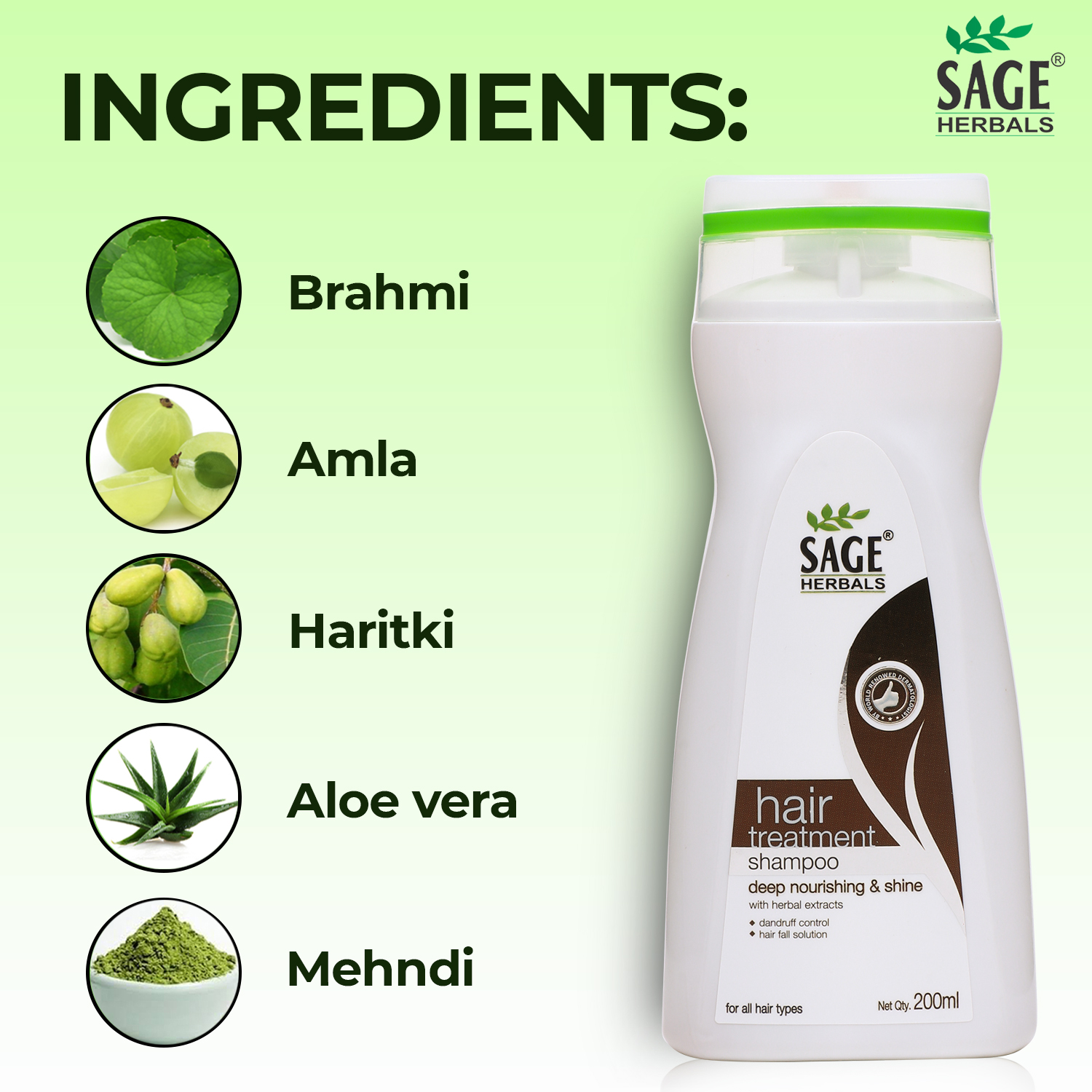 Sage Hair Treatment Shampoo -200 ML - Image 4