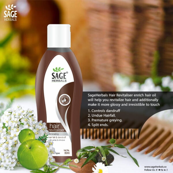 Sage Revitalising Hair Oil - 100 ML - Image 2